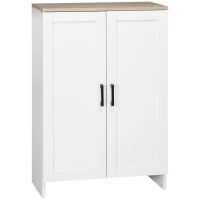 HOMCOM Aparador para Sala 2 Portas com Prateleiras Reguláveis 60x30x90 cm Branco(m-1)