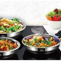 Batterie de cuisine induction - ARTHUR MARTIN - AM0566 - 18 pieces - Poignée amovible - Tous feux dont induction - Acier inoxydable(m-4)