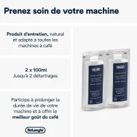 DELONGHI DLS C200 Détartrant EcoDecalk Mini 2x100ml pour toutes les machines a café Delonghi(m-2)