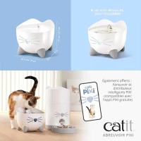 CAT IT Fontaine a eau automatique pour chat - 2,5 L - Bleu(m-6)
