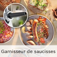 Hachoir a viande - BOSCH - MFWS420W Série 4 - Blanc - 500 W - moteur bloqué 1900 W - 2,5 kg/mn - 2 vitesses - 2 grilles de hachoir(m-6)