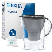 Carafe filtrante BRITA - Marella Graphite - Capacité 2,4L dont 1,4L d'eau filtrée - 1 Cartouche Maxtra Pro All-In-1 incluse(m-1)