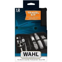 Kit de voyage barbe - WAHL - TRAVEL KIT - Tondeuse a pile - Coupe poils nez / oreilles - 6 réglages - Gris(m-3)