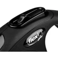 Laisse - FLEXI - New Classic M Cord - 5 metres de longueur - Pour chiens jusqu'a 20 kg - Noir(m-3)