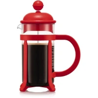 Cafetiere a piston - BODUM - Java - Monture et couvercle en plastique - 3 tasses - 0.35 l - Rouge(m-1)