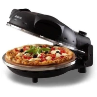 Pizza électrique ARIETE - 917 - Noir - Pierre réfractaire - 1200W - Diametre 33cm - Température max 400°C(m-2)