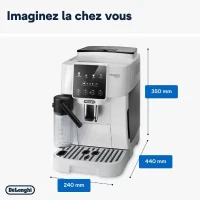 Machine expresso broyeur DELONGHI Magnifica Start ECAM220.61.W - Blanc inox - machine a café a grains(m-6)