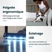 EZICLEAN Cyclomax R22 station - Aspirateur balai sans fil - 52 min - 500 W - 35 kPa - Blanc(m-3)