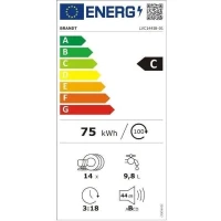 Lave-vaisselle pose libre BRANDT LVC144IB - 14 couverts - Induction - L60cm - 44dB - Classe C - Noir(m-2)