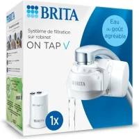 Systeme filtration a eau BRITA - ON TAP - Jusqu'a 4 mois d'eau filtrée - 3 modes d'utilisations - 5 adaptateurs inclus(m-1)