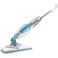 BLACK & DECKER FSM1630-QS - Balai vapeur Tete delta - 1600 W - 4 accessoires - Blanc / Bleu(m-2)