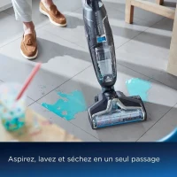 Aspirateur Balai Laveur sans Fil BISSELL B3569N Crosswave C6 Select Cordless - Nettoyage Multi-Surfaces - Autonettoyage Automatique(m-2)
