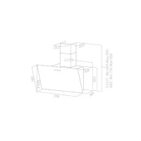 Hotte décorative noire - A - CONTINENTAL EDISON CEHD6065B - L60 cm(m-6)