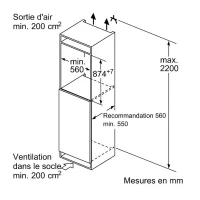 Bosch Réfrigérateur 1 porte intégrable a glissieres 119l - KIL22NSE0(m-4)
