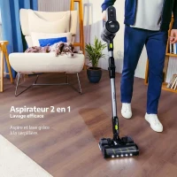 BEKO VRT84225VI - Aspirateur Balai sans fil - Puissance d'aspiration 100 Air Watts - Brosse éclairée - Autonomie jusqu'a 45 minutes(m-2)