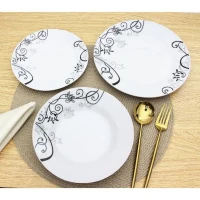 Service 18 pieces BAROQUE Noir forme aile(m-2)