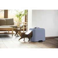 ROTHO - Maison toilette pour chat 51 x 39 x 40 cm - Bac a litiere - Bleu Horizon(m-3)
