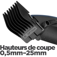 Tondeuse Cheveux - BaByliss - E695E - Lames en acier inoxydable - 8 guides de coupe - de 1 a 25mm(m-5)