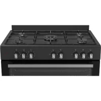 Cuisiniere a gaz - BERTAZZONI - SEL925MN - 5 foyers - 3,6 Kwh - 90 cm - Noir(m-3)