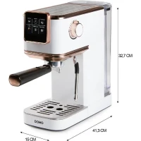 Machine a expresso 3 en 1 - DOMO - DO746K - 1350 W - 20 Bar - Blanc / Rose(m-4)