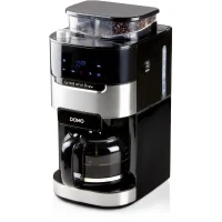 Cafetiere filtre avec moulin intégré - DOMO - DO721K - 900 W - 1,5 L - 12 tasses - 200 g de grains - Ecran LCD - 3 intensités -(m-1)