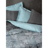 Parure de lit - 1 housse de couette 220 x 240 cm + 2 taies d'oreiller 60 x 60 cm - 100% coton renforcé - Anthracite(m-2)