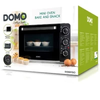 Mini four électrique DOMO DO807GO - 20 L - noir - chaleur haut et bas - minuterie 120 min - 1300W(m-5)