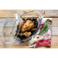 Cocotte - PYREX - 1450076 - Ovale - En verre borosilicate - 38 x 23 cm(m-2)