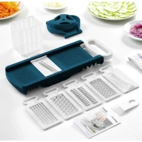 Mandoline pliable - ARTHUR MARTIN - AMM530 - 6 en 1 - 3 Lames de râpes et 3 lames de coupes légumes - Acier inoxydable(m-3)