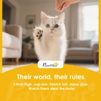 PawHut Katzen-Schreibtischbett, Katzenbett für Schreibtisch mit 360°Drehung, verstellbarer Höhe, Katzenliege mit abnehmbarem, maschinenwaschbarem Bett, für Katzen unter 6 kg, Heimbüro, Grau(m-9)