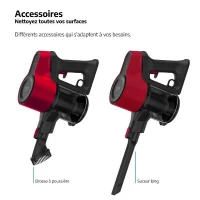 Aspirateur balai BEKO VRT50121VR - 25 AirWatts - 2 vitesses - Rouge(m-3)