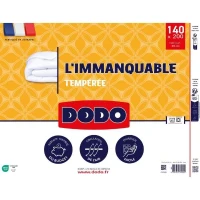 DODO Couette tempérée 250G/m² - L'IMMANQUABLE -  140 x 200 cm - Blanc(m-2)