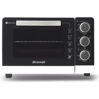 Four Compact BRANDT FC265MWST - 26L - Multifonctions - Thermostat réglable jusqu'a 250°C - Blanc et noir(m-1)