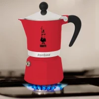 Cafetiere italienne - BIALETTI - RAINBOW - 6 tasses - 0,30 L - Rouge(m-2)