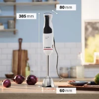 Mixeur plongeant - BOSCH - MSM4W221 - 600 W - 4 lames aiguiseés - Bol mélangeur - Mini hachoir - Fouet - Engrenage céramique(m-2)