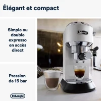 Machine expresso classique - DELONGHI EC 685.W Dedica Style - Blanc(m-3)
