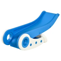 HOMCOM Toboggan Enfant Pliable 3 à 6 Ans Usage intérieur extérieur dim. 120L x 50l x 56H cm HDPE Bleu(m-18)
