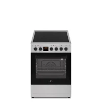 Cuisiniere vitrocéramique CONTINENTAL EDISON CECV50FCS - 4 feux - L49.5 x H82.7 xP58 cm- Silver(m-1)