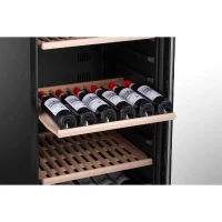 Cave a vin de service - CAVISS - S1300CBEG - 120 bouteilles - Porte vitrée réversible - Classe G - 59 x 59,5 x 141,5 cm - Noir(m-6)