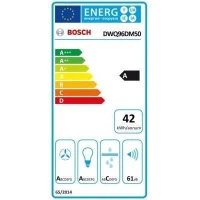 Hotte murale BOSCH DWQ96DM50 - L 90 cm - Evacuation / Recyclage - 610 m3 air / h - 70 dB max en intensif - 4 vitesses - Inox(m-4)