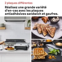 Grill - BRAUN - Sandwich Maker 5 SM5005 - 800 W - Inox / Noir(m-6)