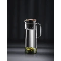 Pichet infuseur en verre - BODUM - Biasca - Couvercle cuivre avec filtre - 1.2 l - Transparent(m-2)