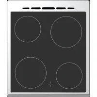 Cuisiniere vitrocéramique CONTINENTAL EDISON CECV50FCS - 4 feux - L49.5 x H82.7 xP58 cm- Silver(m-5)
