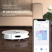 EZVIZ RE5 - Aspirateur Robot Laveur - Puissance 4000 Pa - Navigation LIDAR - Évitement d'obstacles - Détection des tapis(m-2)