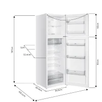 Réfrigérateur congélateur haut -247L - Total No Frost(Sans givre) - Blanc - L54,5 cm x H167 cm(m-5)
