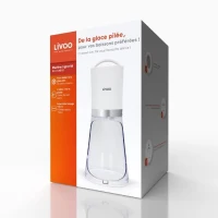 Appareil a glace pilée - LIVOO - DOM462 - 150 mL - 2 tailles - Mise en route automatique - Réservoir - Lame en acier inoxydable(m-6)