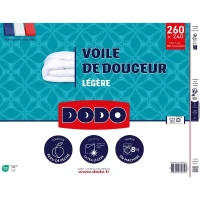 DODO - Couette ultra légere 100 g/m² - VOILE DE DOUCEUR - 240 x 260 cm - Blanc(m-1)