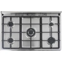 Cuisiniere piano gaz 3 fours électriques CONTINENTAL EDISON CECP903FIX 5 feux - Inox - Largeur 90 cm(m-6)