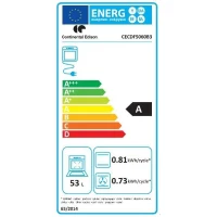 Cuisiniere gaz CONTINENTAL EDISON CECDF5060B3 -  4 feux - noir - L50 xP60 x H90 cm(m-2)