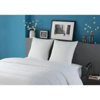 DODO Lot de 2 oreillers Tendance - 60 x 60 cm - Garnissage 100% Polyester fibre creuse siliconée - Blanc(m-4)